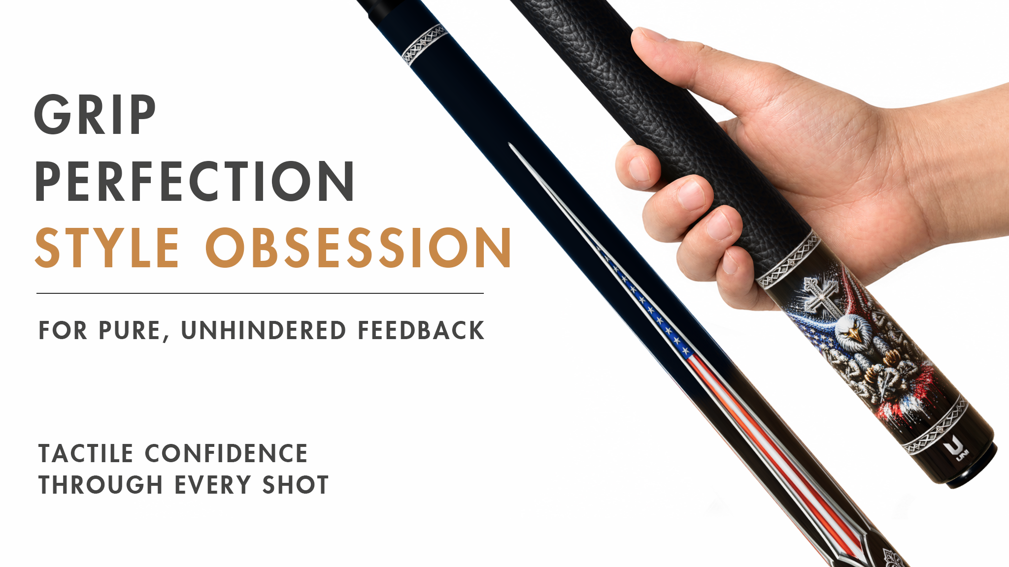 Uni - Soldiers of Faith 250th Independence Carbon Fiber Pool Cue - Detail 2