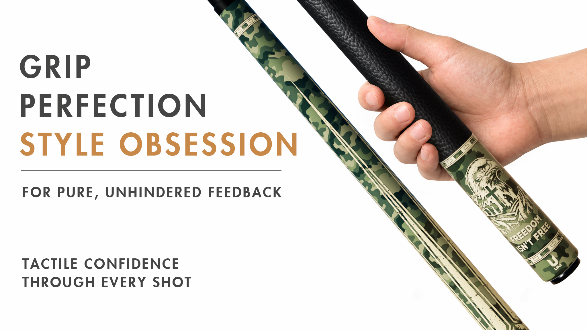Uni - Soldiers of Faith Freedom Tree Carbon Fiber Pool Cue | 4th of July - Detail 2