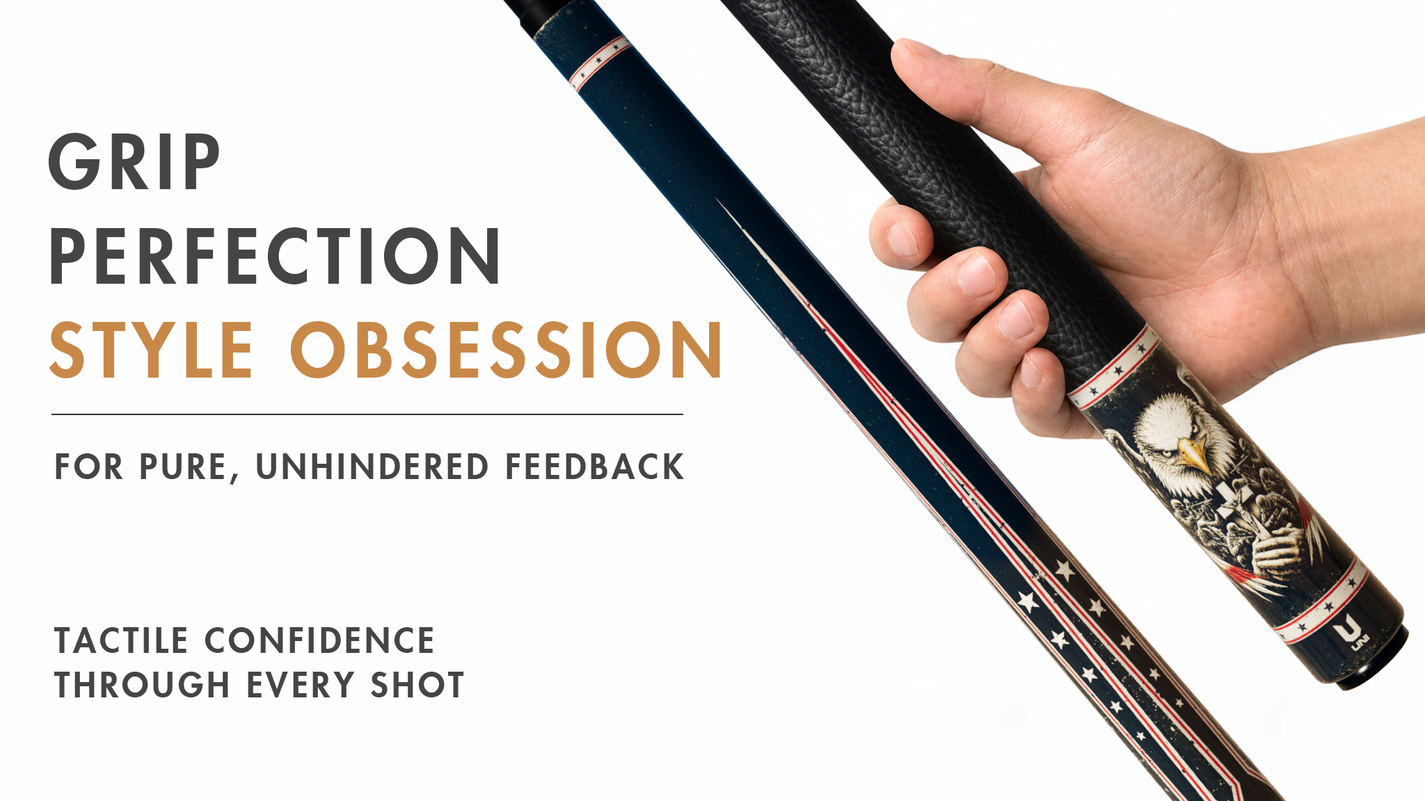 Uni - Patriotic Eagle 250th Carbon Fiber Pool Cue | USA 250th Anniversary - Detail 2