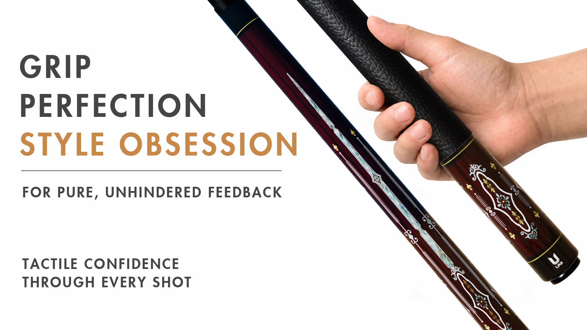 Uni Echoes of Versailles Carbon Fiber Pool Cue | Baroque Elegance - Detail 2