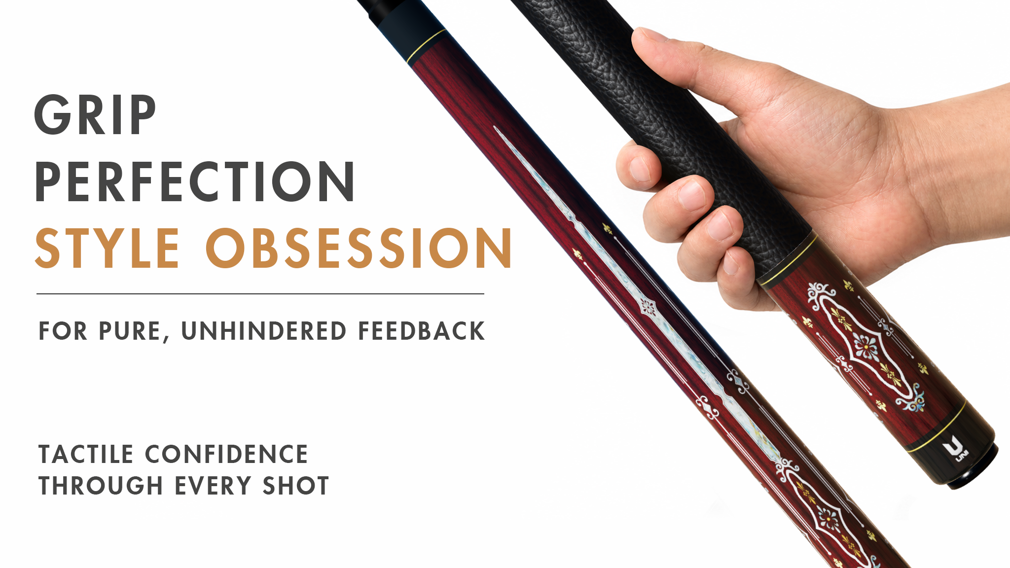 Uni Echoes of Versailles Carbon Fiber Pool Cue | Baroque Elegance - Detail 2