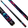 Uni Neon Wolf Carbon Fiber Pool Cue | Wolf Graphic