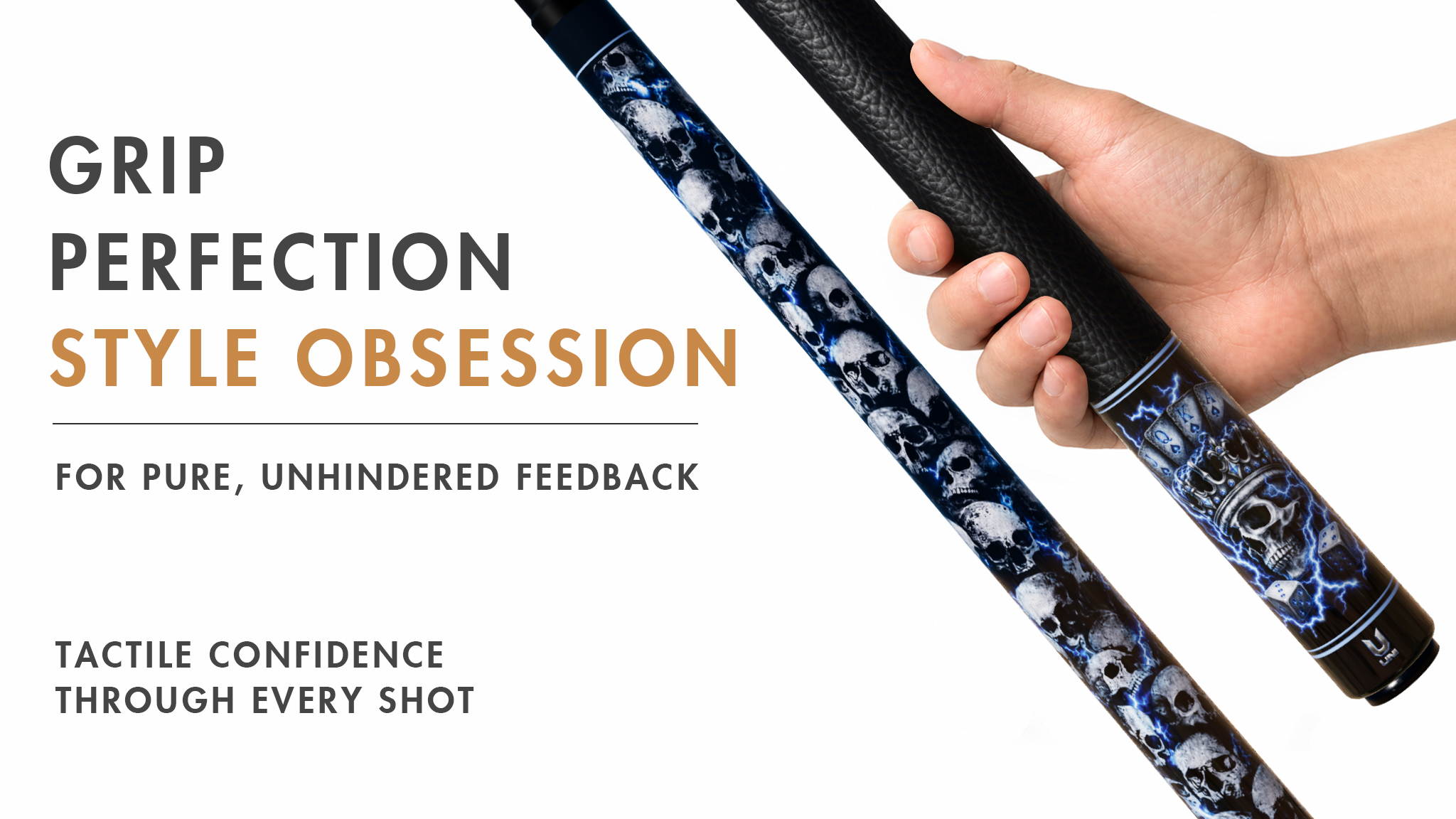 Uni Thunder Skull Carbon Fiber Pool Cue - Detail 2