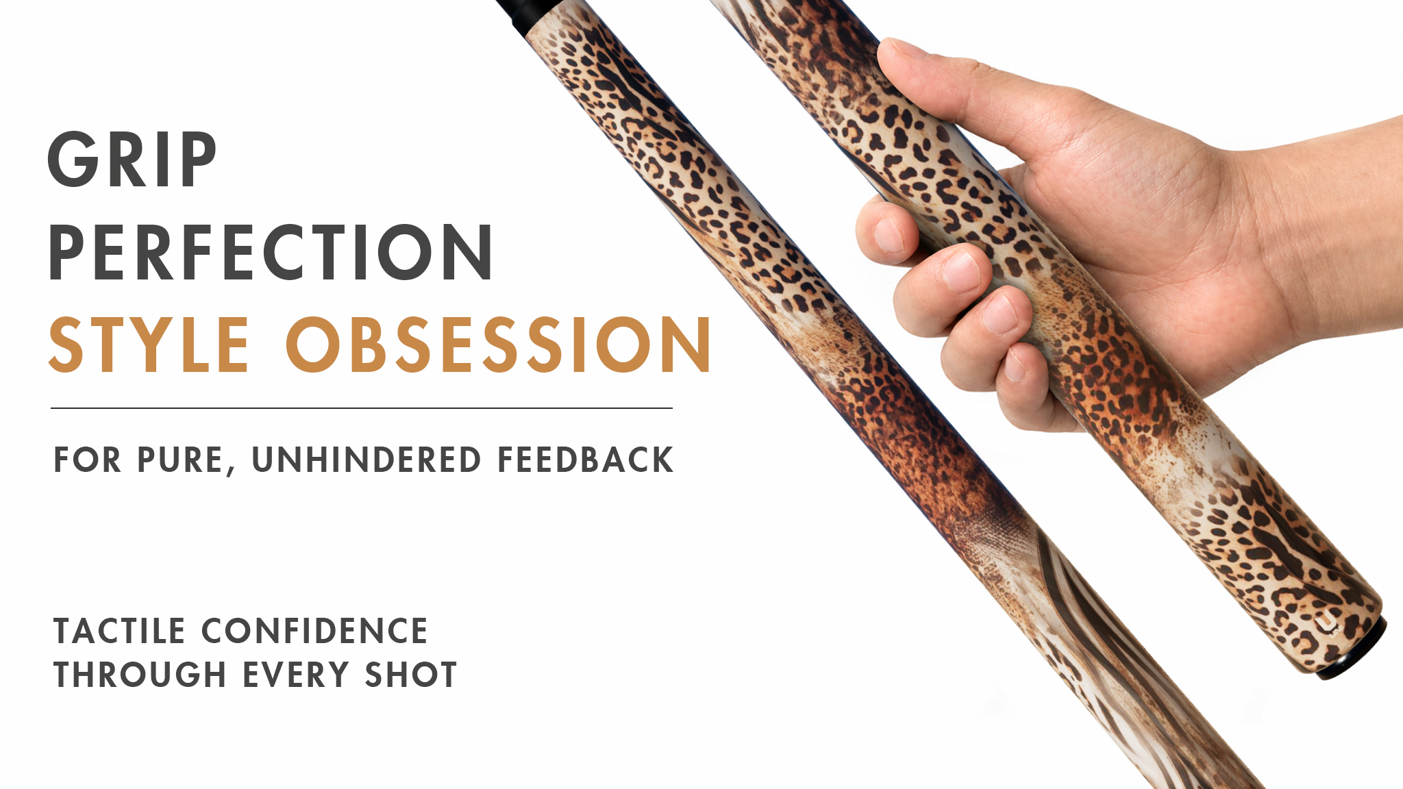 Leopard Print Carbon Fiber Pool Cue - Detail 2
