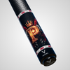 NOVERA Fire Crown Wing Custom Name Carbon Fiber Pool Cue