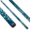 Teal Leopard Print Carbon  Pool Cue – Animal Print