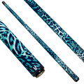 Uni Teal Leopard Print Carbon  Pool Cue | Animal Print