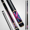 NOVERA Watercolor Neon Custom Name  Carbon Fiber Pool Cue | Pro