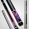 NOVERA Watercolor Neon Custom Name  Carbon Fiber Pool Cue | Pro