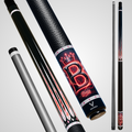 NOVERA Neon Crown Wing Custom Name Carbon Fiber Pool Cue