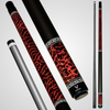 Novera Snake Wood Carbon Fiber Pool Cue | Red Snake Texture