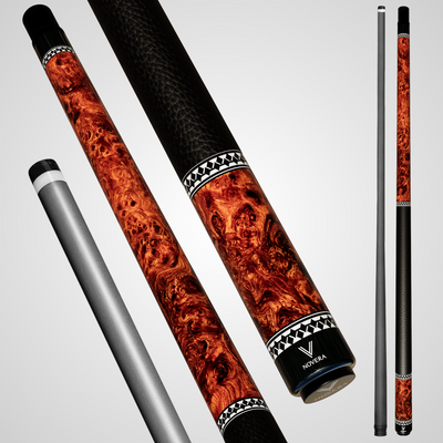 Novera Thuya Wood Carbon Fiber Pool Cue | Exotic Burl