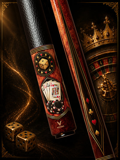 Novera Royal Spin Carbon Fiber Pool Cue | Luxury Poker Theme