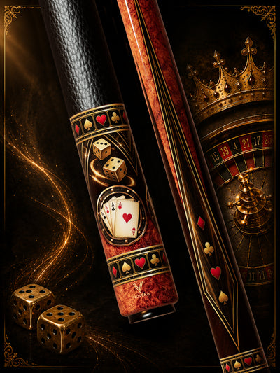 Novera Royal Spin Carbon Fiber Pool Cue | King Crown Dice