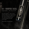 Novera Vampire Skull & Cross Carbon Fiber Pool Cue | Gothic Skull