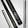 Novera Vampire Skull & Cross Carbon Fiber Pool Cue | Gothic Skull