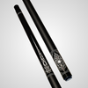 Novera Inferno Skull Tribal Fire Carbon Fiber Pool Cue | Skull Flame