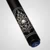 Novera Inferno Skull Tribal Fire Carbon Fiber Pool Cue | Skull Flame