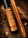 Uni Dog Wood Cut Carbon Fiber Pool Cue | Pet Art