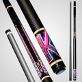 NOVERA Watercolor Neon Custom Name  Carbon Fiber Pool Cue | Pro