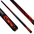 Uni Skull Smoke Carbon Fiber Pool Cue | Flame Skull Design