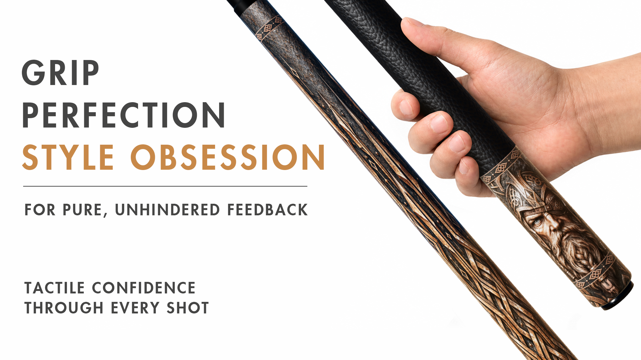 Uni Odin’s Wrath Carbon Fiber Pool Cue | Norse Mythology - Detail 1