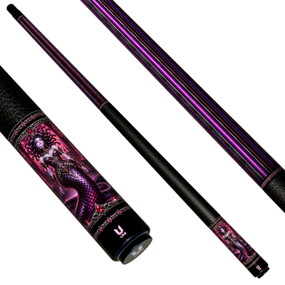 Uni Purple Medusa Carbon Fiber Pool Cue | Gorgon Snake Queen