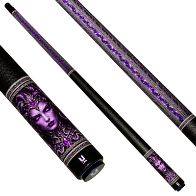 Uni Purple Medusa Carbon Fiber Pool Cue | Gorgon Snake Queen