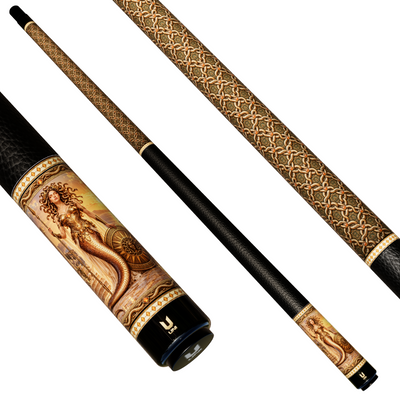 Uni Warrior  Medusa Carbon Fiber Pool Cue | Sunset Greek Mythology Gold