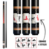 Uni Naughty Positions Playing Cards Carbon Fiber Pool Cue | Funny Adult Billiard