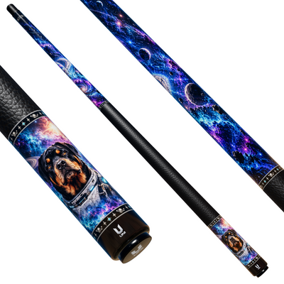 Uni Rottweiler Galaxy Carbon Fiber Pool Cue | Dog Art
