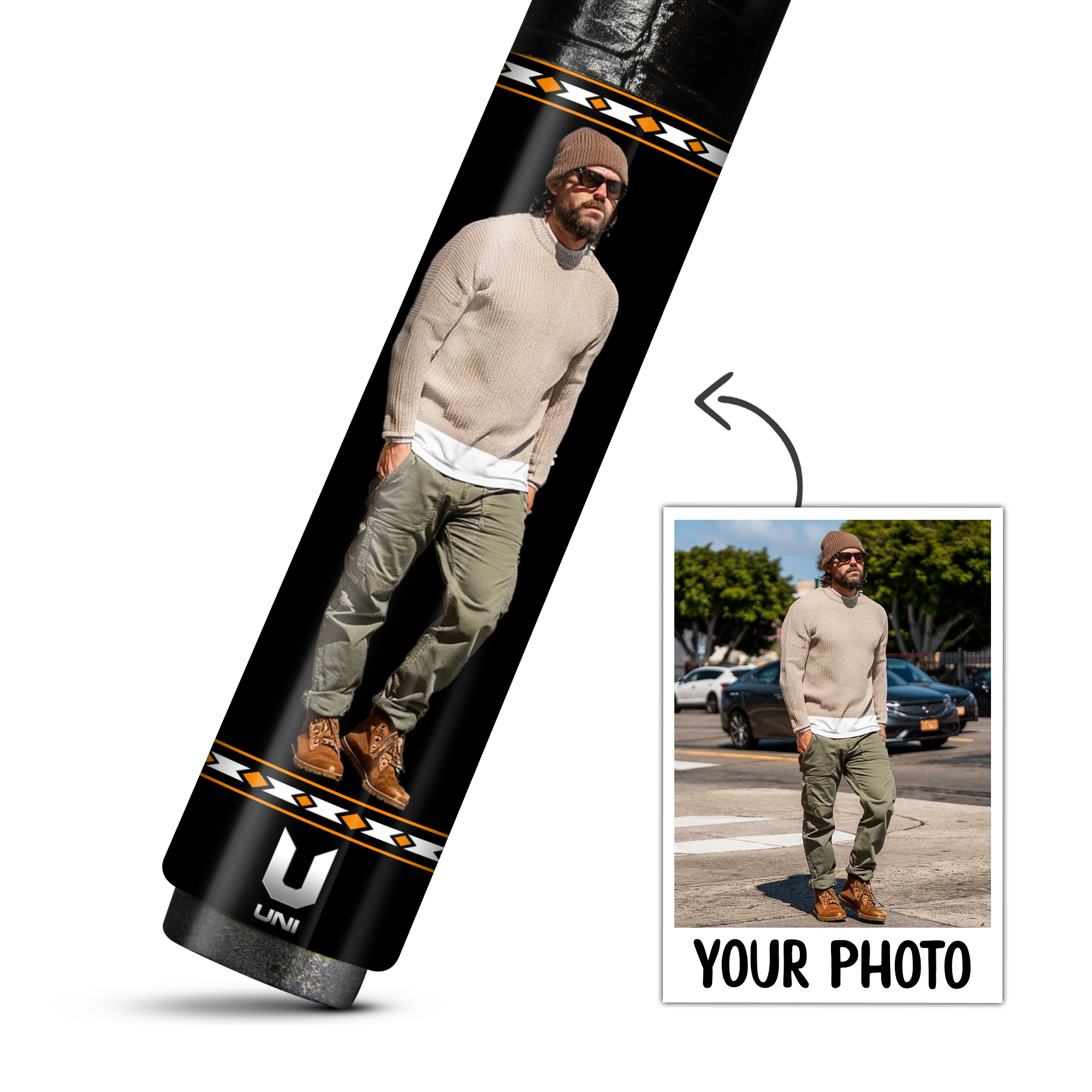 Custom Photo Carbon Fiber Pool Cue – Your Picture on Cue Stick