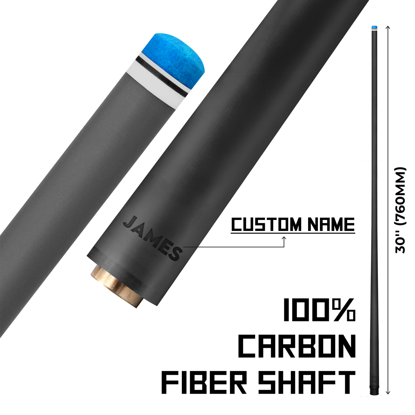Gậy bi-a sợi carbon in ảnh theo yêu cầu – Hình ảnh của bạn trên gậy bi-a.