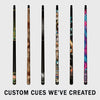 Uni Custom Design Studio Carbon Fiber Pool Cue | Your Idea, Any Artwork