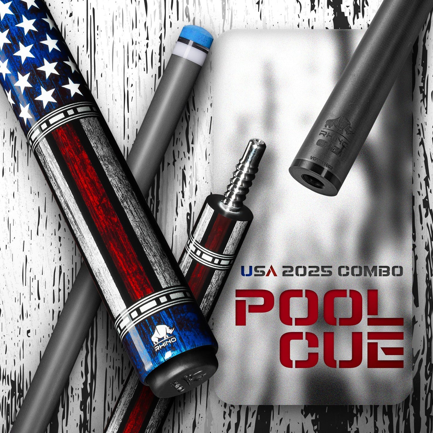 USA 2025 COMBO: Pool Cue + Jump Cue + Break Cue