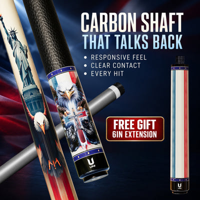 Uni Soldiers of Faith Carbon Fiber Pool Cue | USA Hero Military Tribute
