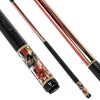 Uni Cat Carbon Fiber Pool Cue | Baroque Floral & Gold Scrollwork