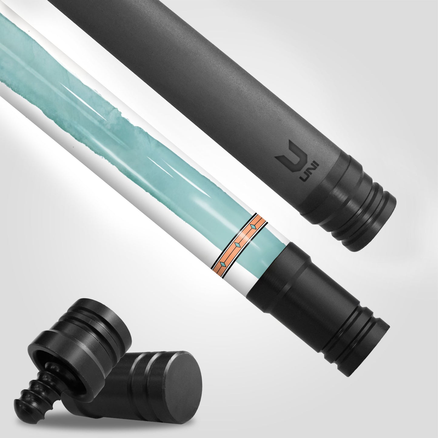 Dragon-Cat Watercolor Carbon Fiber Pool Cue - Magical Cosplay & Fantasy Art Stick