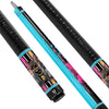 Uni Cat Carbon Fiber Pool Cue | Crypto Neon Graffiti Art