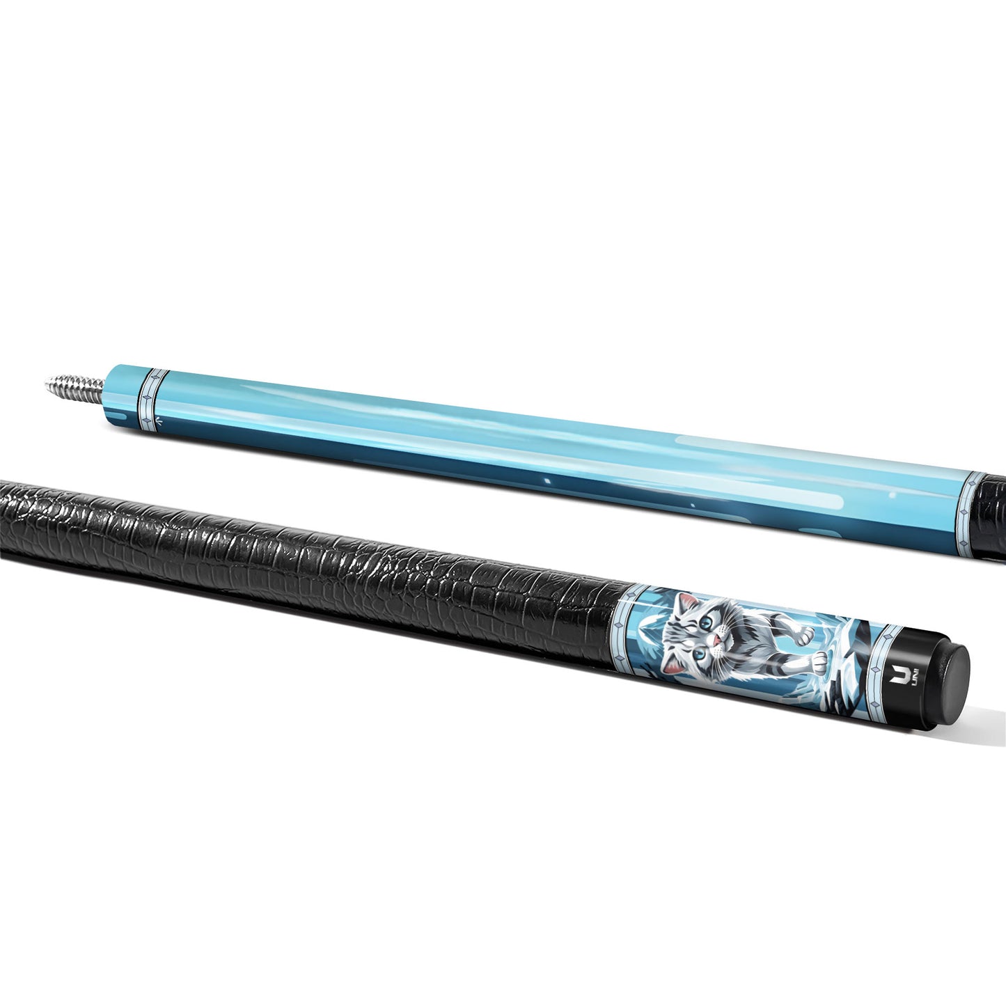 Frozen Predator Snow Cat Carbon Fiber Pool Cue - Ice Blue Ethereal Design Elite Stick