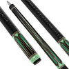 Uni Traditional Carbon Fiber Pool Cue | Emerald Shadow & Green Jade Pattern