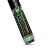 Uni Traditional Carbon Fiber Pool Cue | Emerald Shadow & Green Jade Pattern