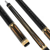 Uni Traditional Carbon Fiber Pool Cue | Honey Burl & Amber Stone Pattern