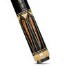 Uni Traditional Carbon Fiber Pool Cue | Honey Burl & Amber Stone Pattern