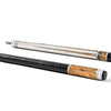 Uni Traditional Carbon Fiber Pool Cue | White Marble & Golden Burl