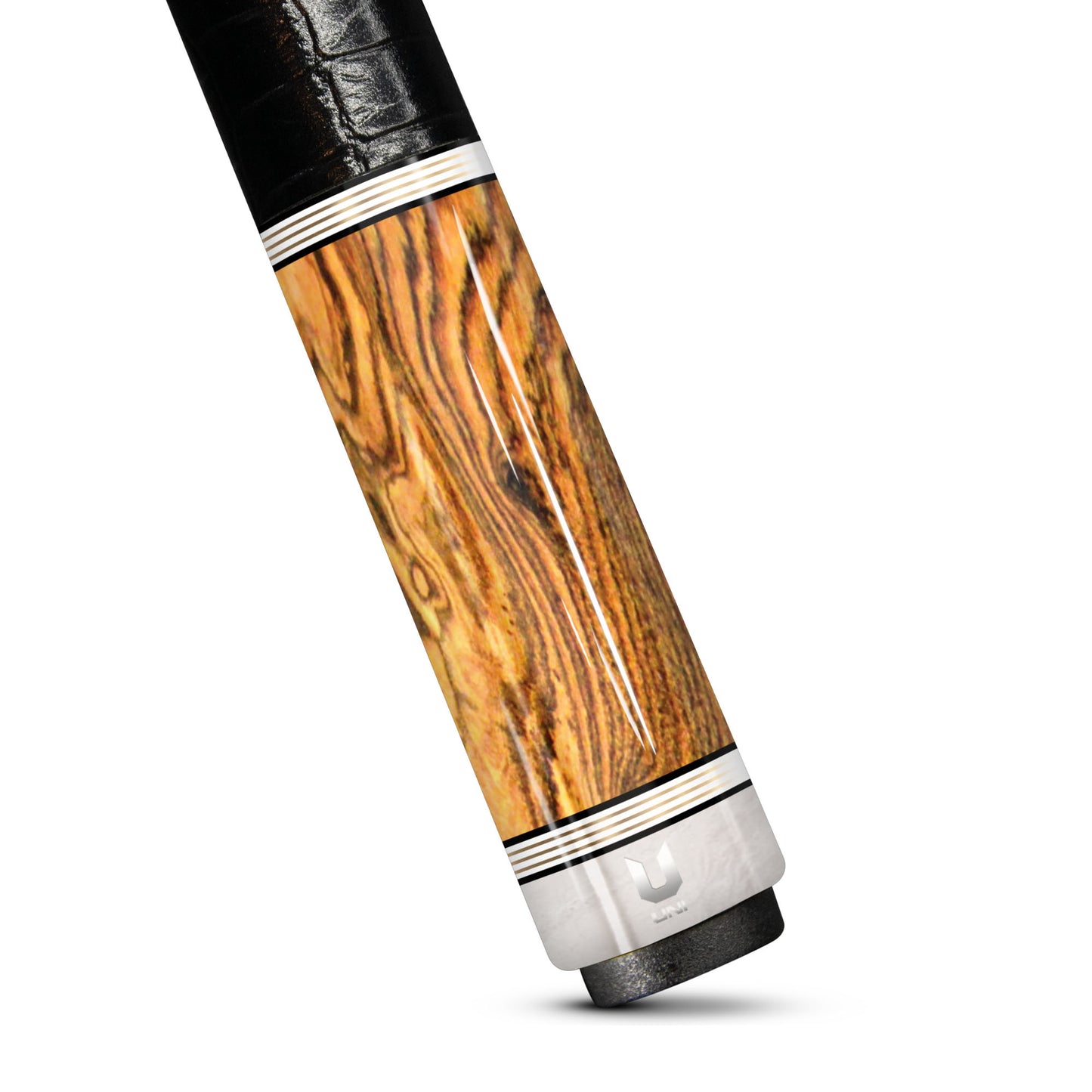 Luxury White Marble & Golden Burl Carbon Fiber Pool Cue - Modern Minimalist High-End Design Stick
