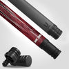Uni Traditional Carbon Fiber Pool Cue | Crimson Maple Burl & Malachite