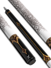 EVO CROWN POOL CUE - ROYAL BLACK - WHITE LEATHER WRAP