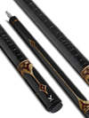 EVO CROWN POOL CUE - ROYAL BLACK - BLACK LEATHER WRAP