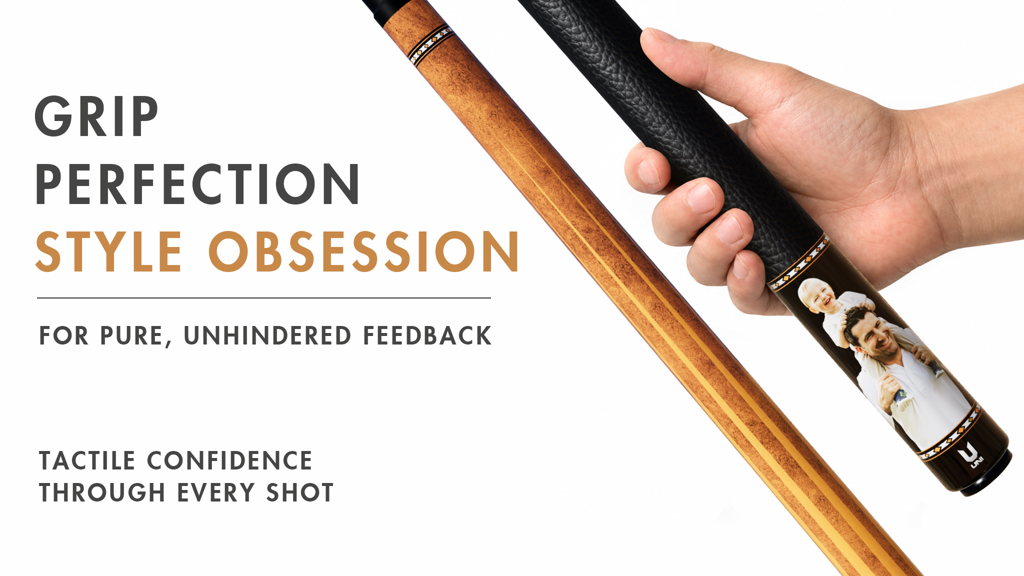 Uni Custom Photo Carbon Fiber Pool Cue | Perfect Gift for Dad - Detail 2